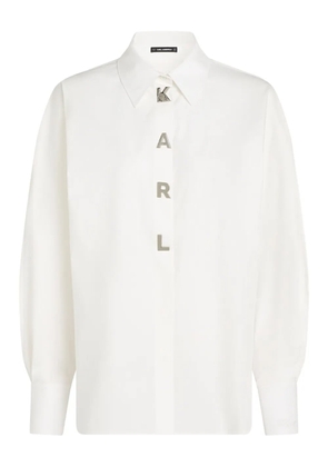 Karl Lagerfeld logo-lettering shirt - White