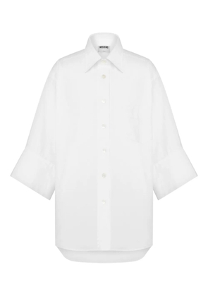 Moschino patch-pocket cotton shirt - White