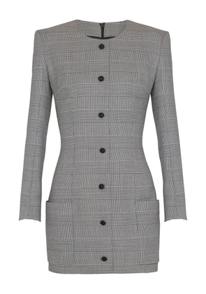 Balmain Prince of Wales-check dress - Grey