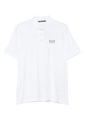 Ea7 Emporio Armani logo-print polo shirt - U0002 WHITE