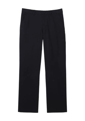 Lacoste embroidered-logo flat-front trousers - Blue