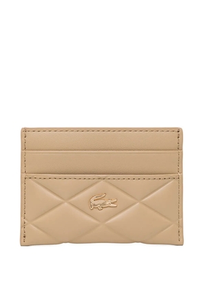 Lacoste Crocodelle leather cardholder - Neutrals
