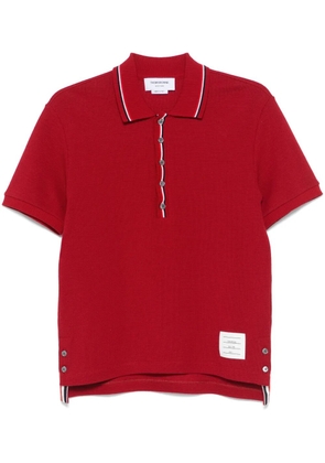 Thom Browne RWB-stripe cotton polo shirt - Red