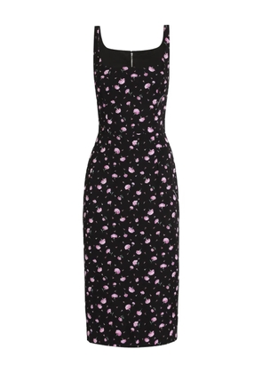 Dolce & Gabbana floral-print midi dress - Black