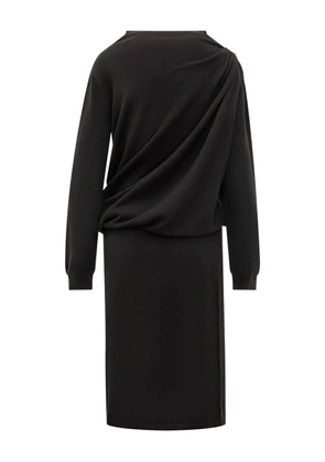 Fabiana Filippi draped button-detail dress - Black