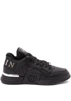 Philipp Plein leather sneakers - Black