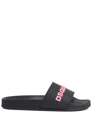 DSQUARED2 logo-print slides - Black