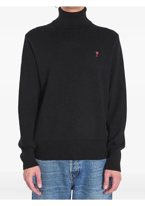 AMI Paris Ami de Coeur turtleneck black sweater