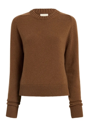 KHAITE Nera crew-neck long-sleeve sweater - Brown