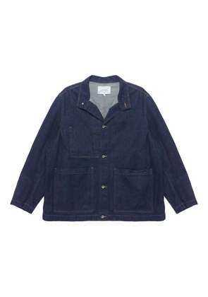 Studio Nicholson crinkle denim jacket - Blue