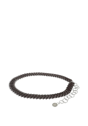 Rabanne leather-chain belt - Brown