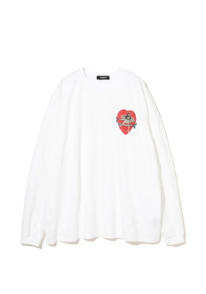 Undercover heart-print sweater - White
