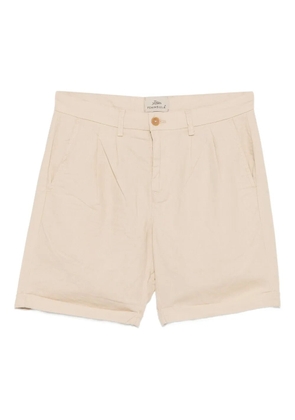 PENINSULA SWIMWEAR pleated linen-cotton shorts - Neutrals