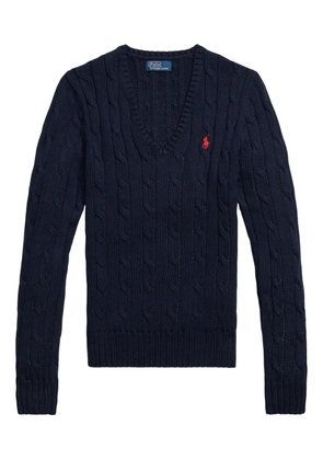 Polo Ralph Lauren cable-knit V-neck sweater - Blue