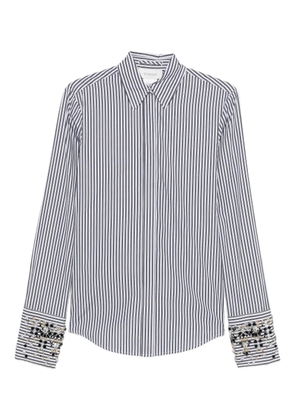 Sportmax embellished striped shirt - White