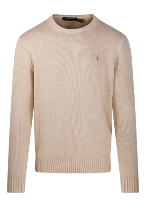 Polo Ralph Lauren logo-embroidered crewneck sweater - Neutrals