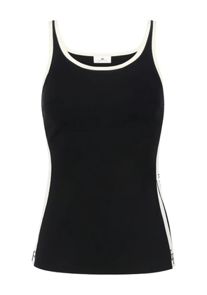 Elisabetta Franchi shiny-band logo-detail top - Black