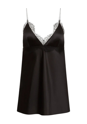 Nina Ricci lace-trimmed sleeveless top - Black