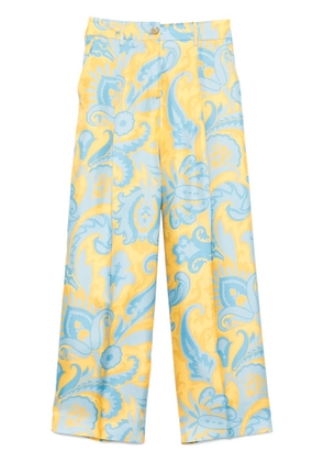 ETRO silk trousers - Blue