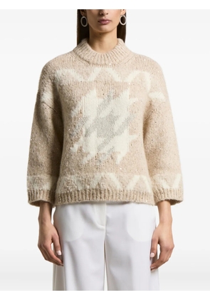 Peserico star-pattern sweater - 44A BEIGE