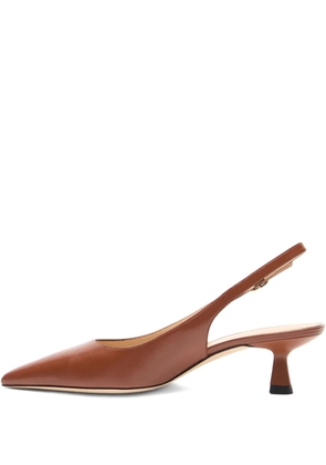 Stuart Weitzman 35mm Sculpt slingback pointed-toe pumps - Brown
