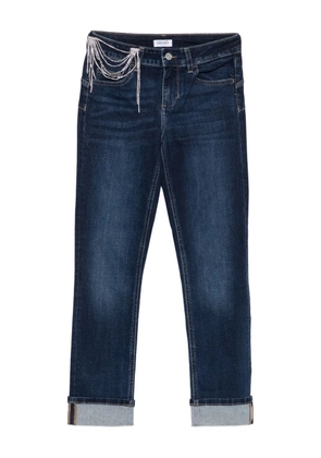 LIU JO rhinestone-embellished straight-leg jeans - Blue