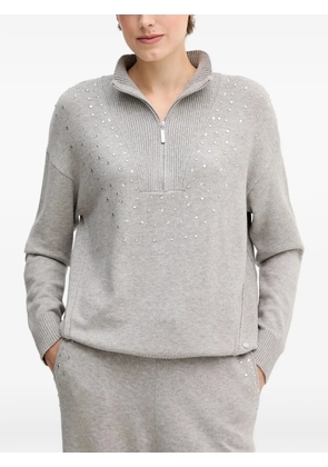 Joseph Ribkoff half-zip embellished sweater - Grey