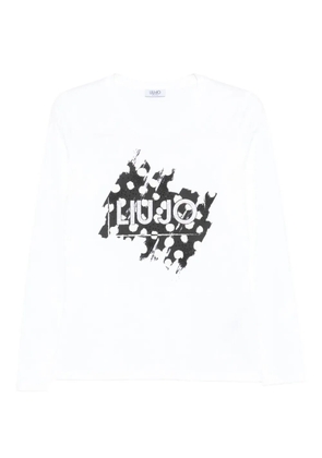 LIU JO print long-sleeve T-shirt - White