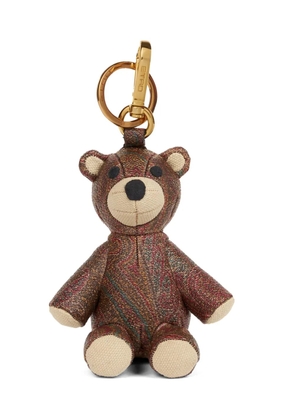 ETRO bear charm keychain - Brown