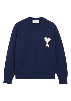 AMI Paris Ami De Coeur logo-detail sweater - Blue
