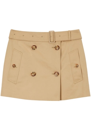 Burberry Gabardine Trench cotton miniskirt - Neutrals