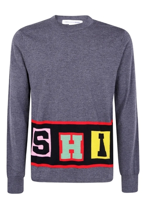 Comme Des Garçons Shirt block-letter knit sweater - Grey