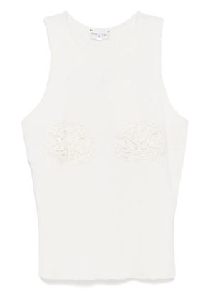 Magda Butrym crochet-detailed top - Neutrals