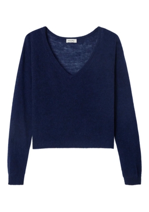 American Vintage Dumy fine-knit V-neck sweater - Blue