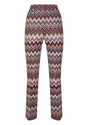 Missoni zigzag-pattern trousers - Red