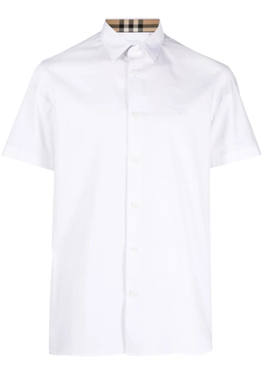 Burberry EKD-embroidered cotton shirt - White