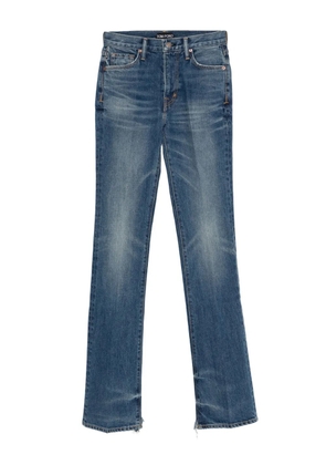 TOM FORD stretch raw denim flared trousers - Blue