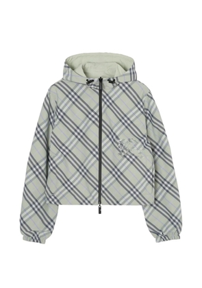 Burberry check reversible cropped jacket - Green