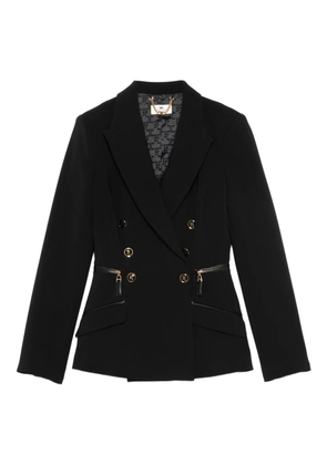 Elisabetta Franchi double-breasted zip-detail blazer - Black