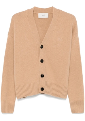 AMI Paris Ami de Coeur-embroidered cardigan - Neutrals