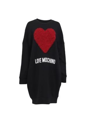 Moschino Pre-Owned heart-applique mini dress - Black