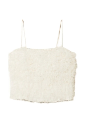 TWINSET tulle ruffled top - White