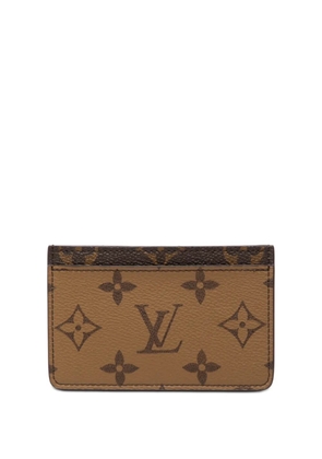 Louis Vuitton Pre-Owned 2021 Monogram Reverse card holder - Brown