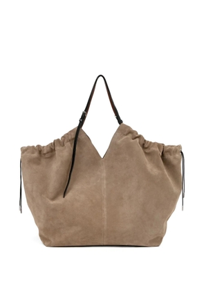 Maison Margiela suede slouchy tote bag - Neutrals