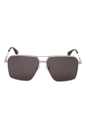 Alexander McQueen Eyewear angular-frame sunglasses - Silver