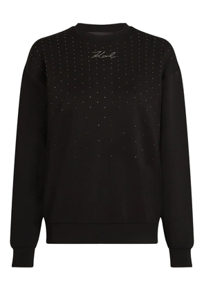 Karl Lagerfeld rhinestone-embellished sweatshirt - Black