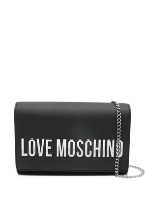Love Moschino logo-lettering shoulder bag - Black