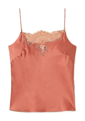TWINSET lace-trimmed satin top - Pink