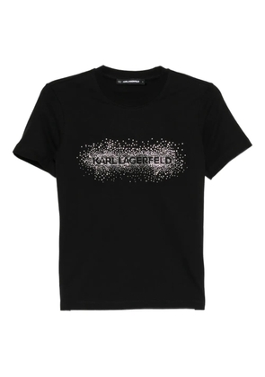 Karl Lagerfeld rhinestone-embellishment crew-neck T-shirt - Black