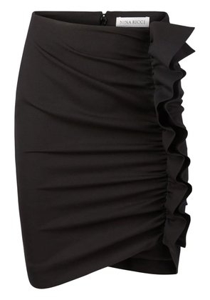 Nina Ricci draped ruffle skirt - Black